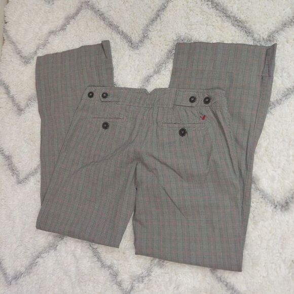 American Eagle Outfitters Plaid Trousers - Gray and Red - Picture 2 of 9